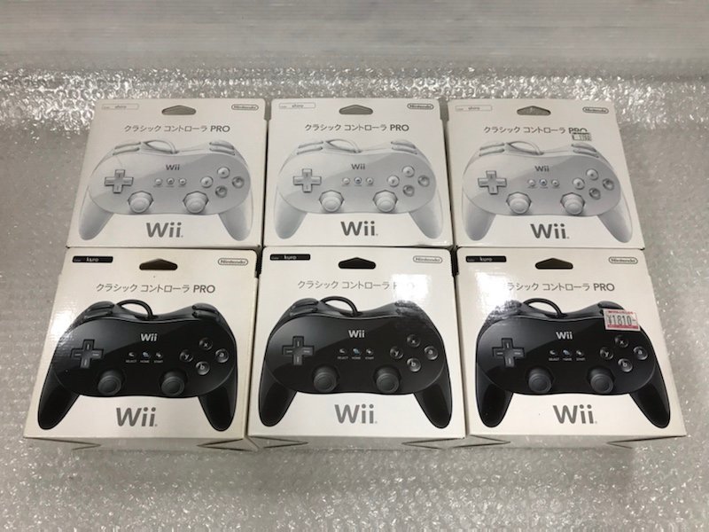220405SK270032 任天堂 Nintendo ニンテンドー Wii クラシックコントローラー PRO 6個 まとめセット RVL-005 箱付き