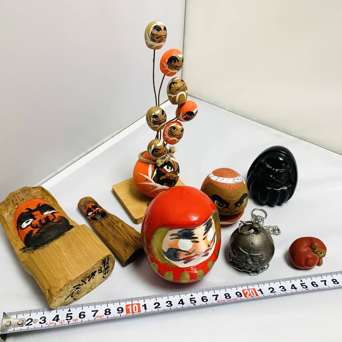 郷土玩具『達磨各種セット 張り子 手ぬぐい 団扇 まとめて』だるま