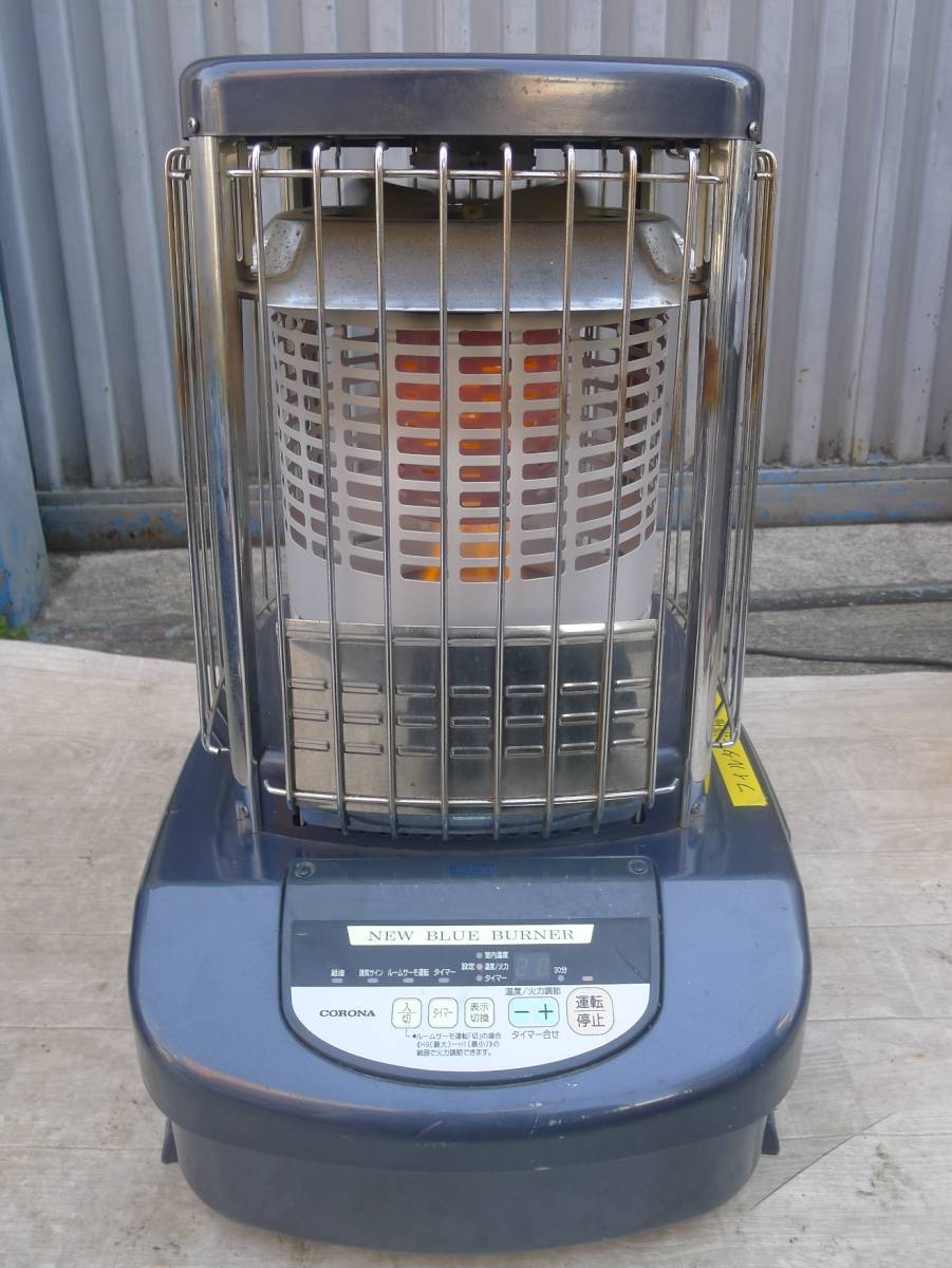 AA153 コロナ ニューブルーバーナー 強制通気型開放式石油ストーブ GH-B110F 灯油ヒーター 木造27畳-コンクリート38畳 容量18L/200 直引OK