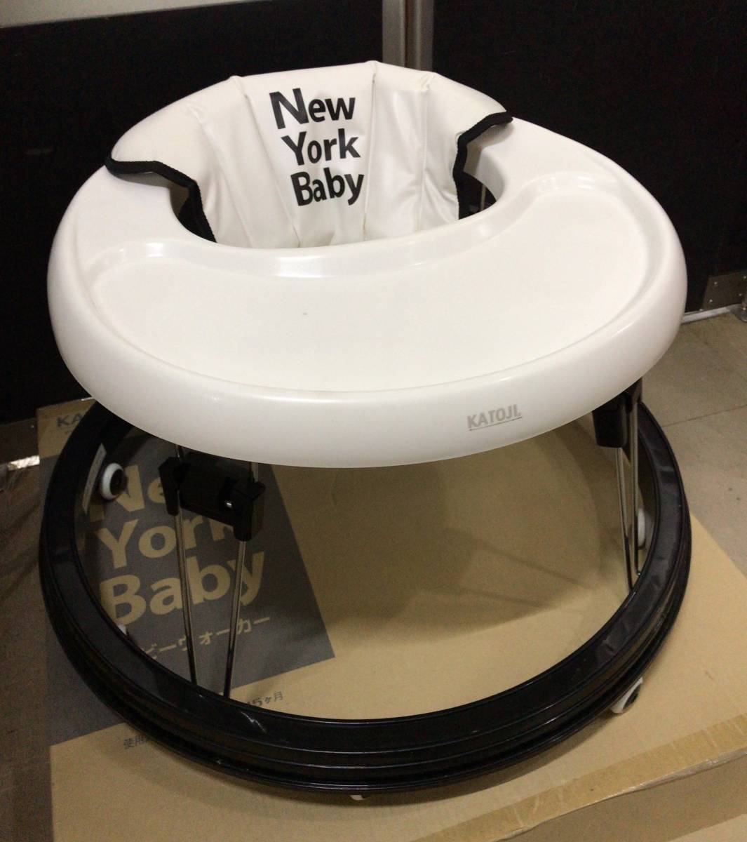 KATOJI ベビーウォーカー New York Baby ホワイト 28909 歩行器 230116