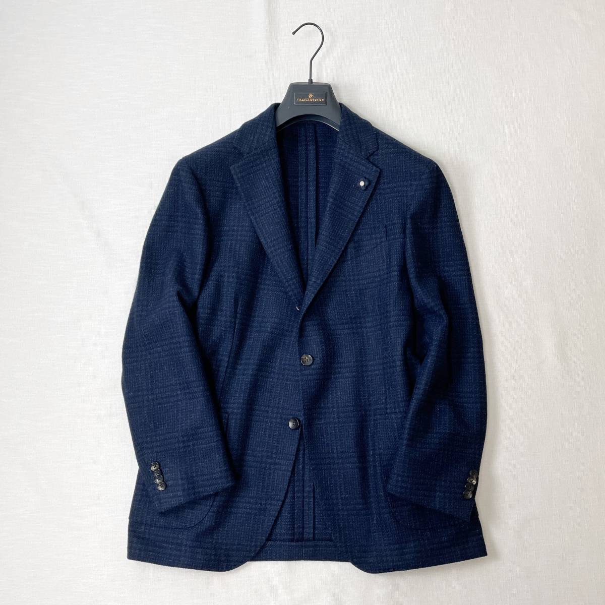 □1円〜 ＜極美品・XL!!＞□LARDINI ラルディーニ ウール テーラード 