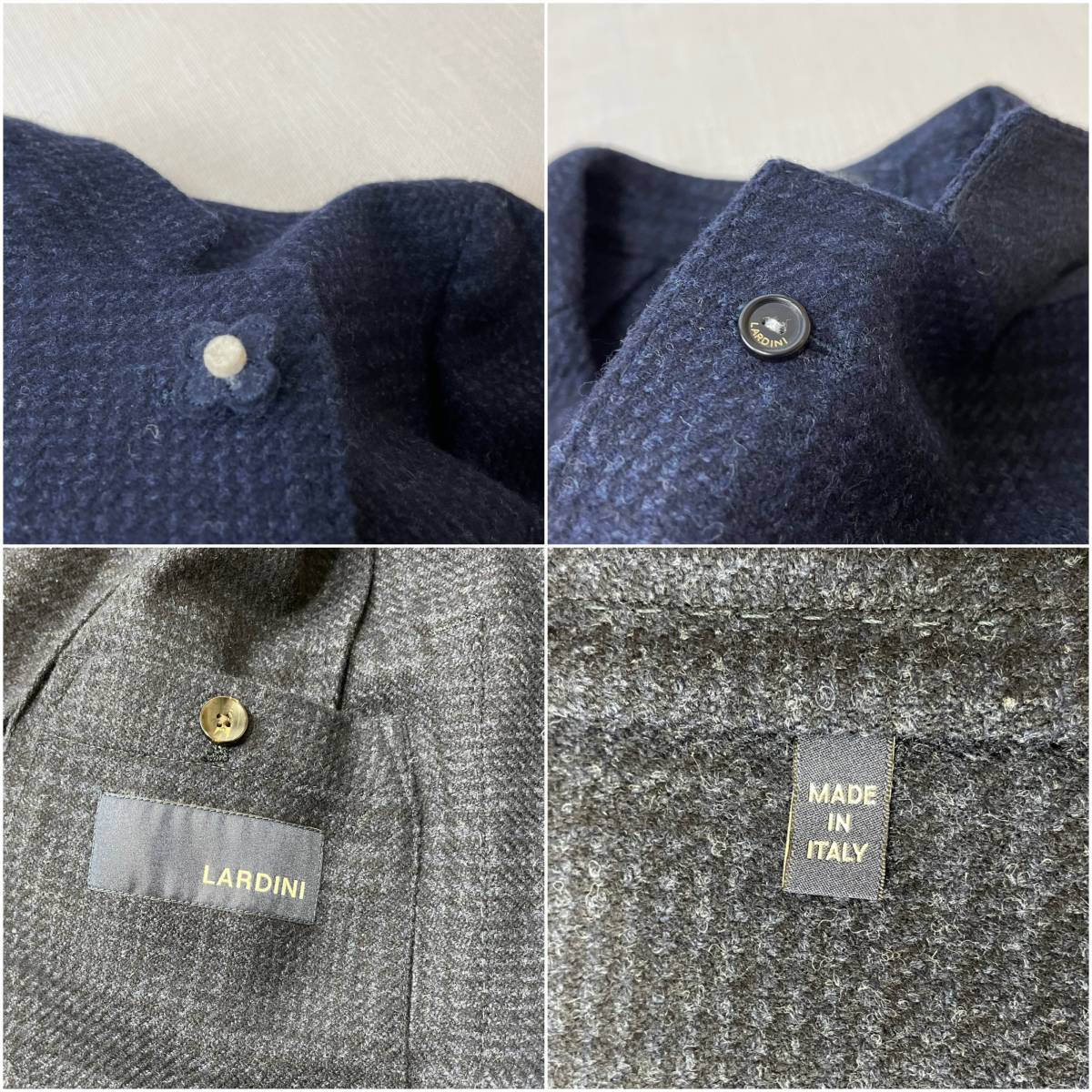 □1円〜 ＜極美品・XL!!＞□LARDINI ラルディーニ ウール テーラード 