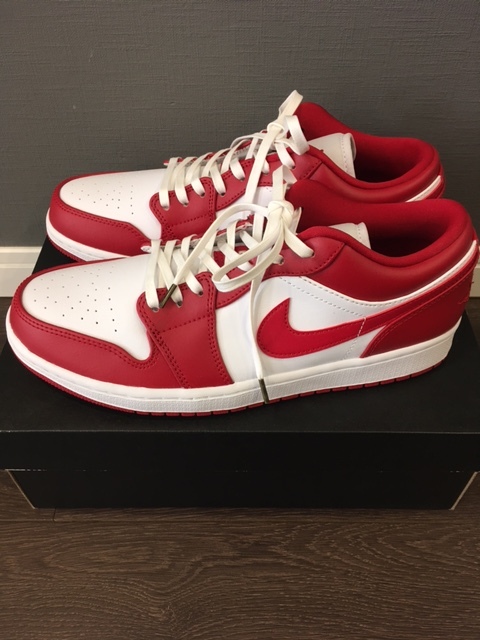 US9 27cm AIR JORDAN 1 RETRO LOW GYM RED 553558-611 （ジムレッド/ホワイト） 85 ブレッド　トゥ　CHICAGO