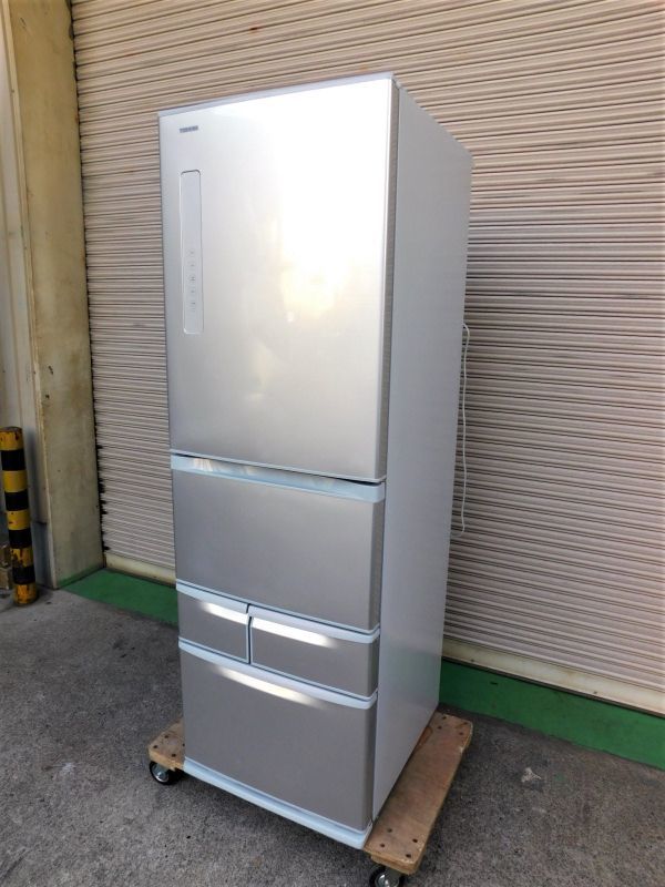 TOSHIBA 東芝 冷凍冷蔵庫 GR-K41G(S) ベジータ シルバー系 5ドア 410L