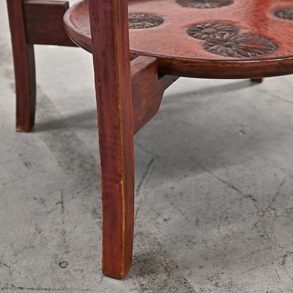 レトロ調 唐木 花台 サイドテーブル アンティーク調のサイドテーブル