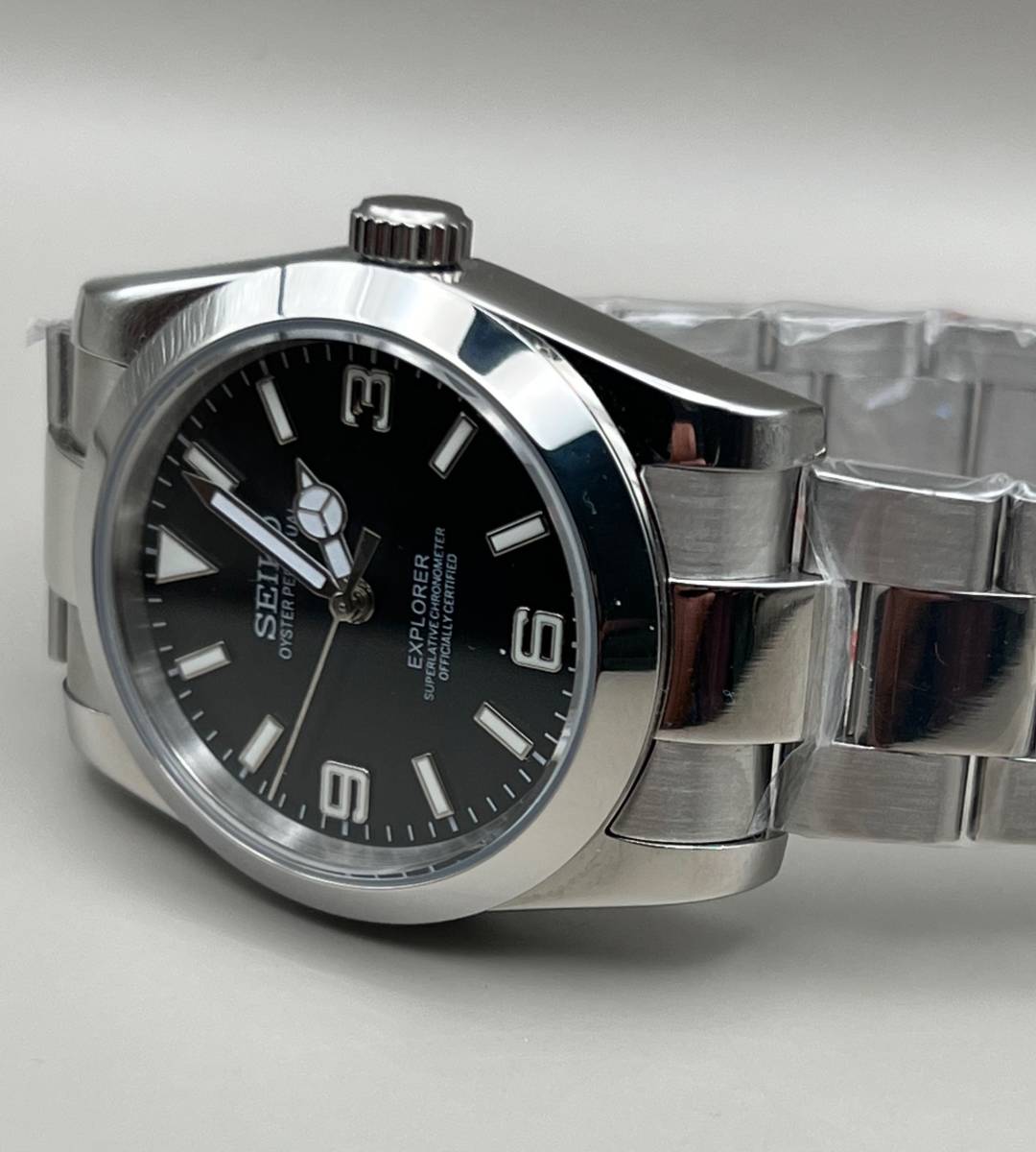 SEIKO MOD NH35 カスタム mod エクスプローラーオマージュ ビンテージ SEIKO MOD NH35 カスタム mod エクスプローラーオマージュ ビンテージ