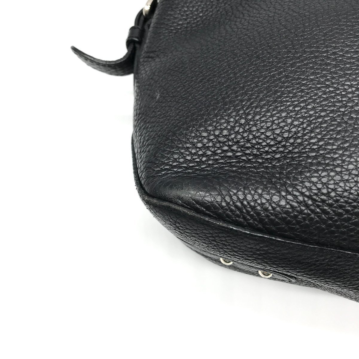 1円 良品 PRADA プラダ ロゴ レザー ワンショルダー ハンド バッグ 
