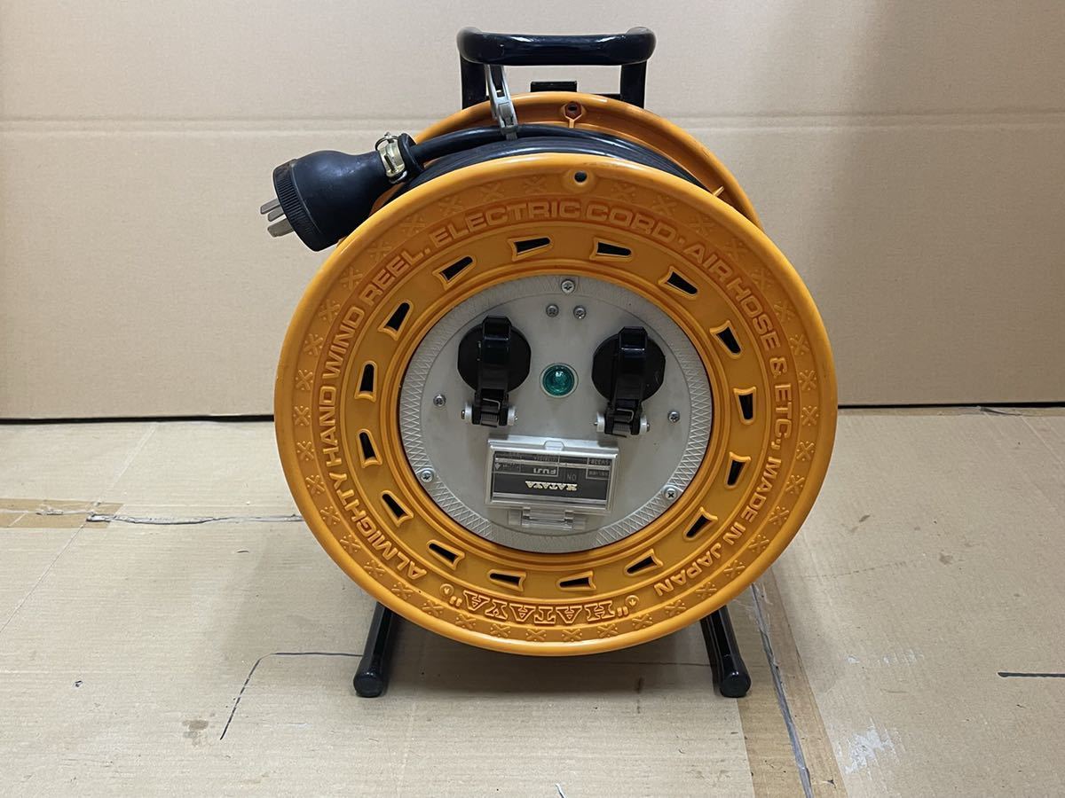 庄梅-120 ハタヤ 三相200V型コードリール BR-302M 30m 漏電遮断器付 電工ドラム HATAYA 