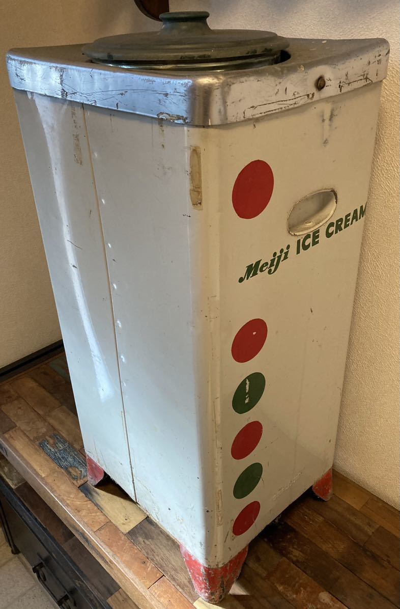 昭和30年代 明治アイスクリームボックス 昭和レトロ 当時物 非売品 並