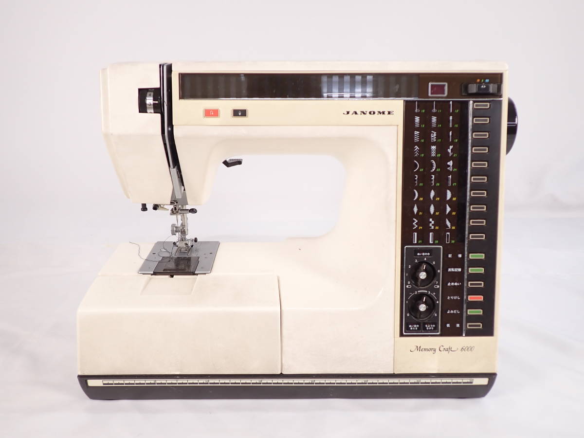 現行商品 薄物 厚物 ジャノメ ミシン 本体 ハンドメイド 手芸 洋裁 リメイク ☆JANOME ジャノメ ミシン Memory Craft 6000 手芸 裁縫 現状品 【公式