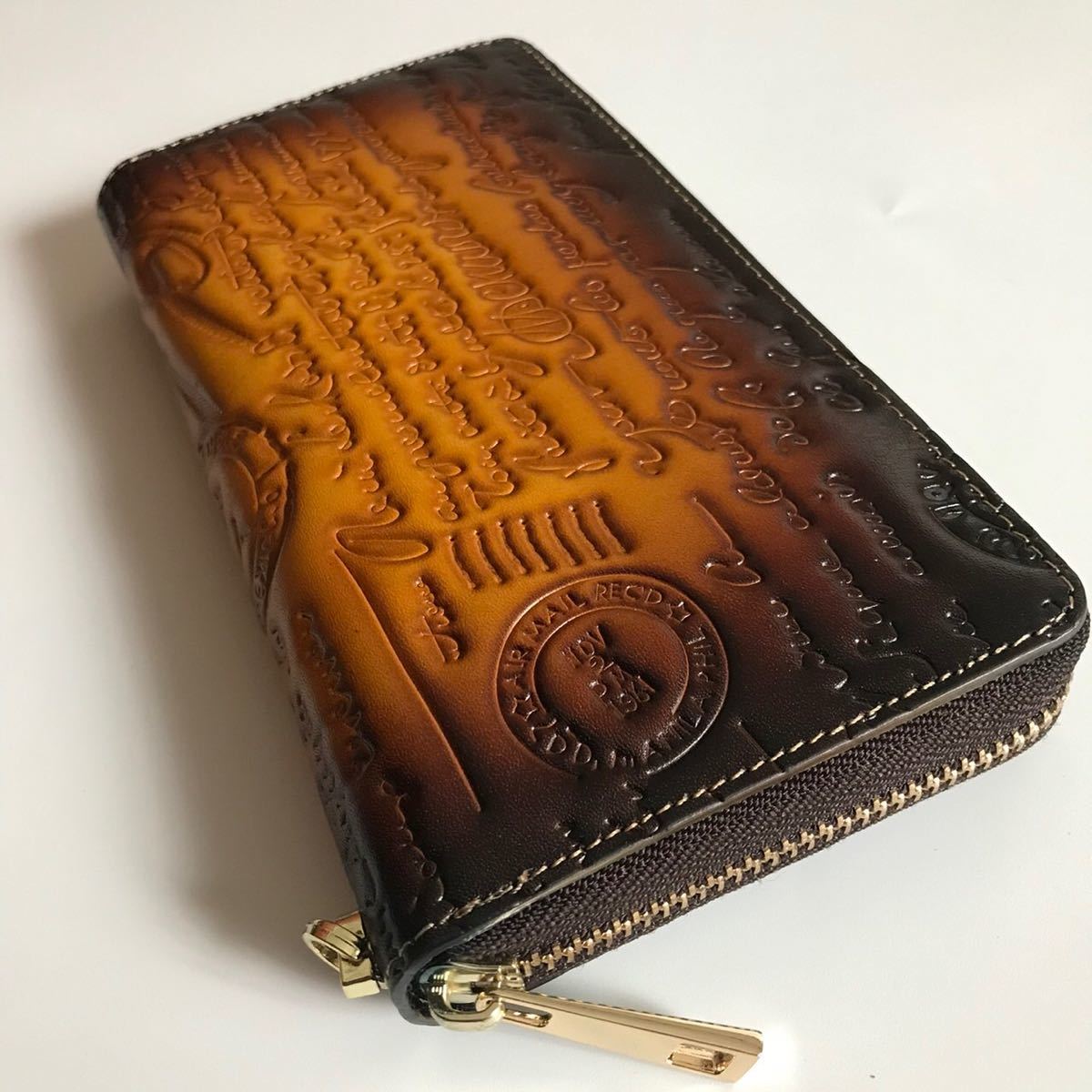 数量限定　イタリアンレザー 牛革/本革男女兼用 手作り 長財布 人気商品 