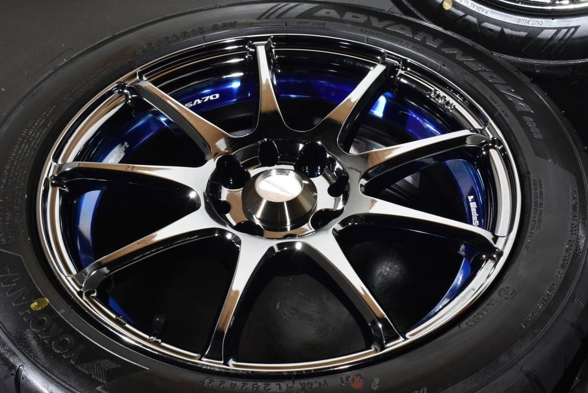 ☆WEDS WedsSport SA-70 15インチ☆PCD100 6.5J +38☆ヨコハマ 
