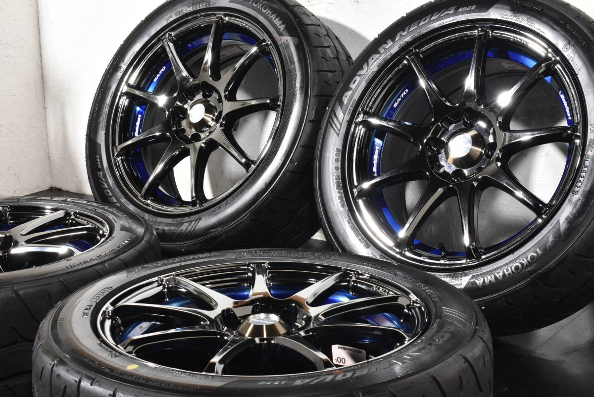 ☆WEDS WedsSport SA-70 15インチ☆PCD100 6.5J +38☆ヨコハマ 