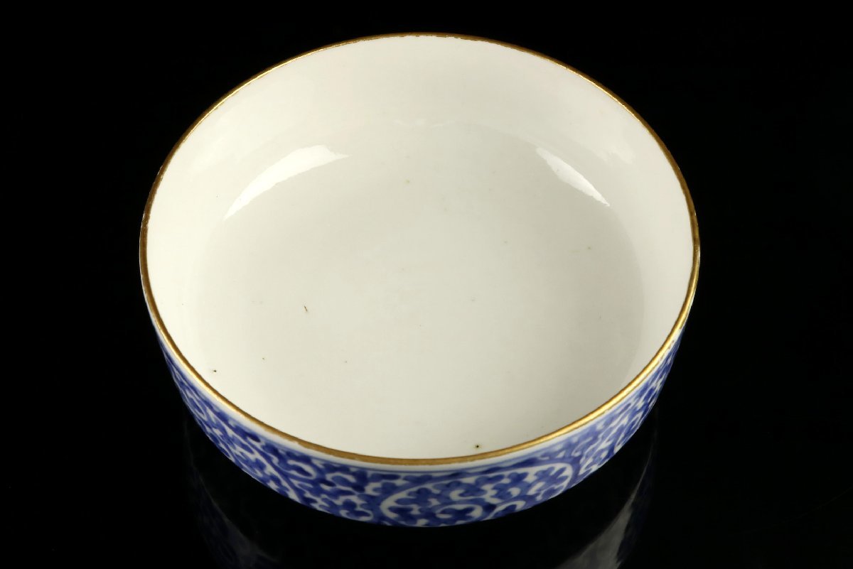 古伊万里 染付 | 古伊万里太明年製染付蛸唐草蓋茶碗