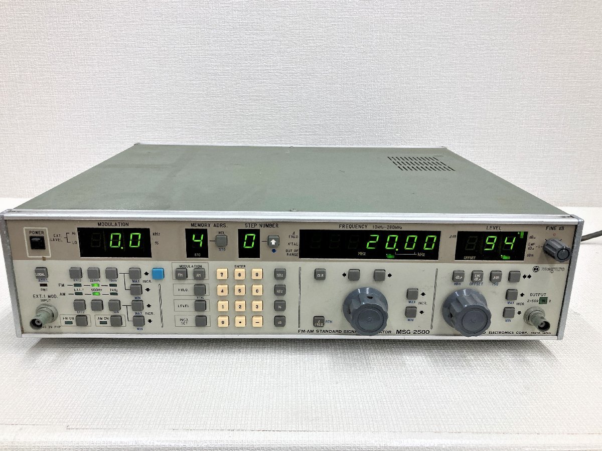 △二宮店△【現状品】1-36 MEGURO 目黒 MSG-2580 FM-AM 標準信号発生器 