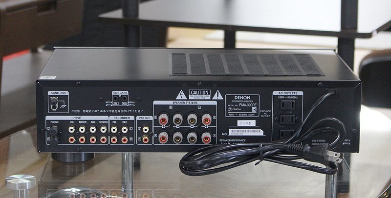 動作確認済み!! DENON/デノン プリメインアンプ PMA-390RE 2016年製 ブラック リモコン付属 オーディオ 音響機器