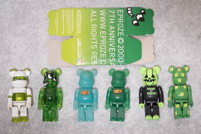 送料無料 ベアブリック 6体セット EPROZE 7周年記念 限定 シリーズ１ 所ジョージ トイザらス ハロウィン 100% BE@RBRICK メディコムトイ