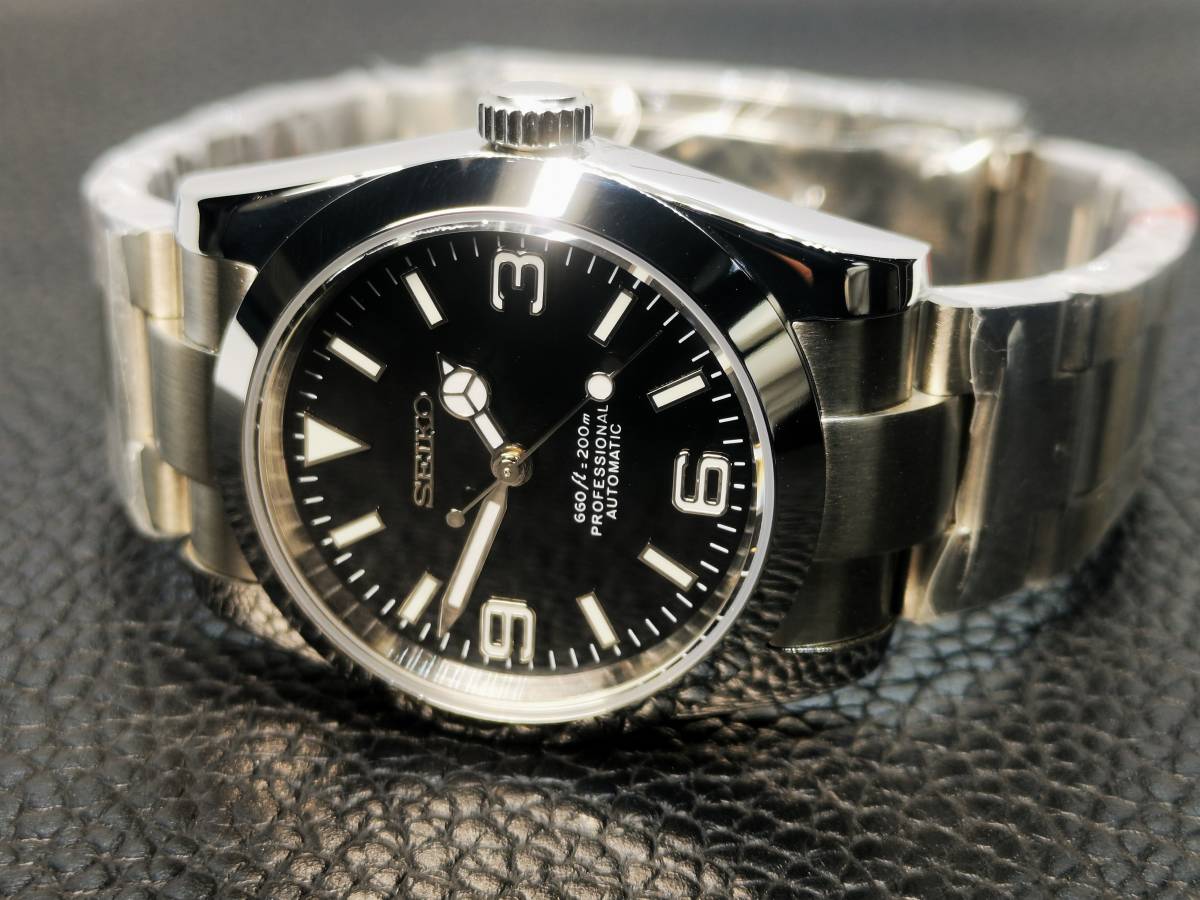 1円 nh38 カスタム mod 自動巻き 36mm 腕時計 ノンデイト ウォッチ 