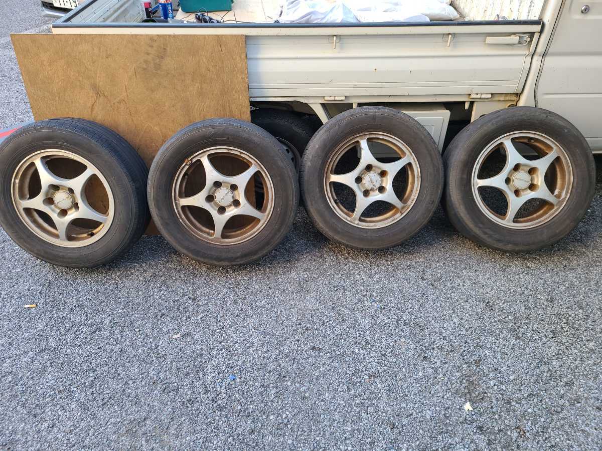 モデューロ　15インチ　タイヤ付きホイール　4本セット　直接引き取り歓迎