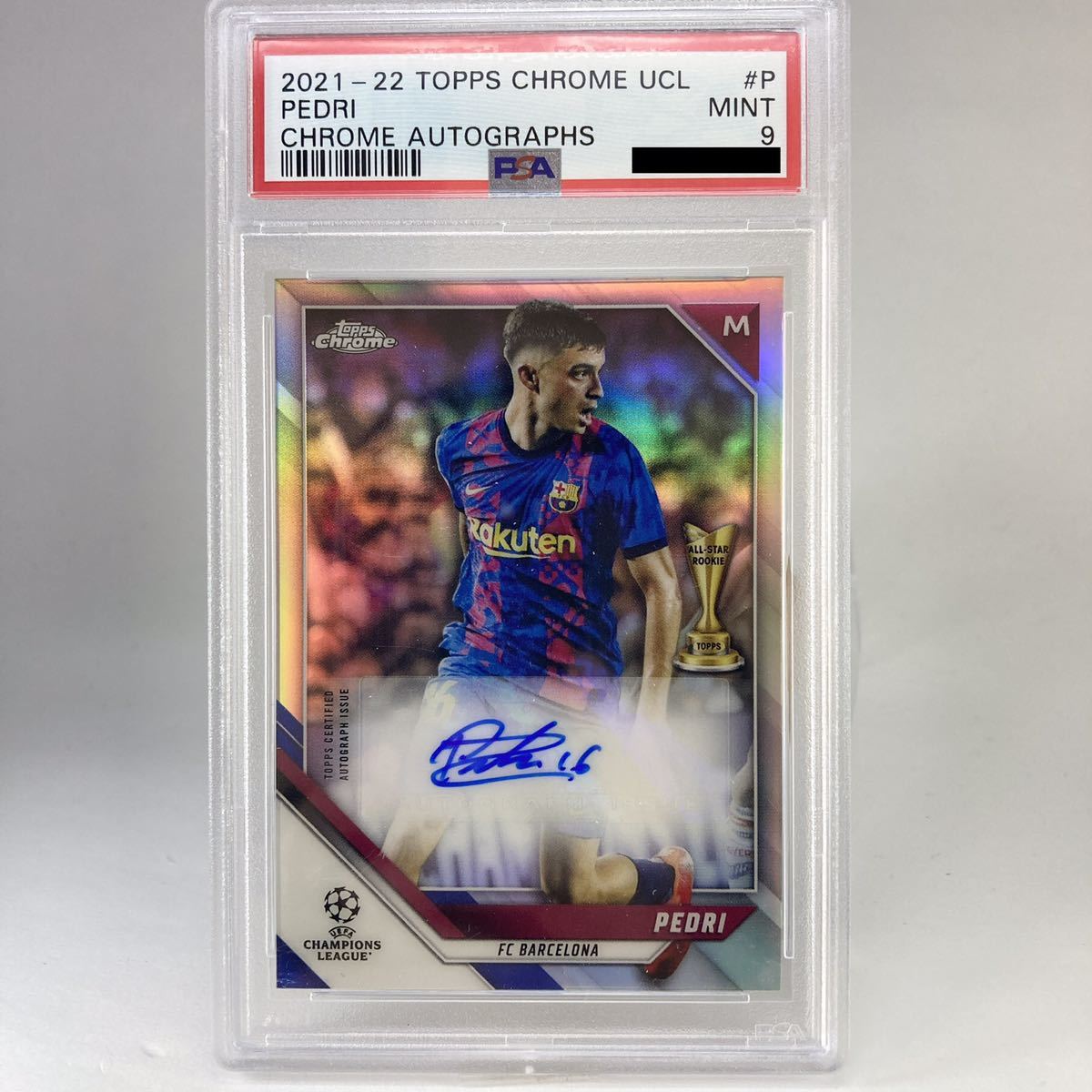 1円スタート☆PSA9☆直筆サイン☆ペドリ☆ 2021-22 Topps Chrome UCL 