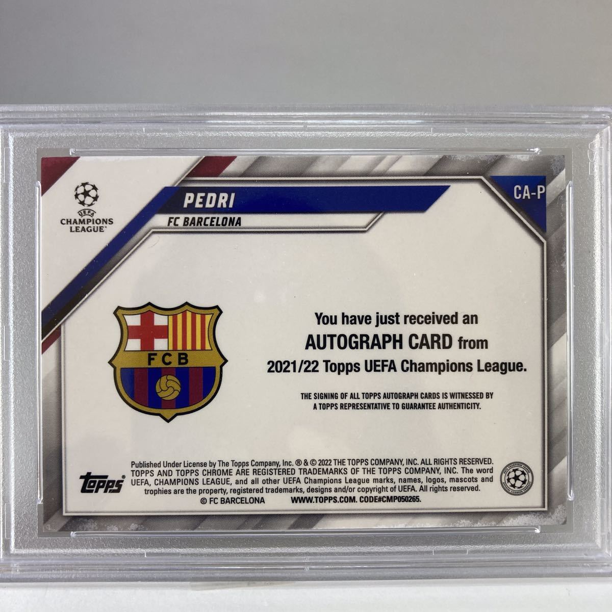 1円スタート☆PSA9☆直筆サイン☆ペドリ☆ 2021-22 Topps Chrome UCL 