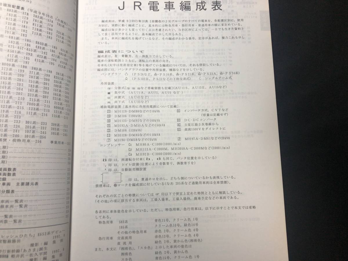 B【編成表17】『JR電車編成表 '98冬号』○ジェー・アール・アール○全