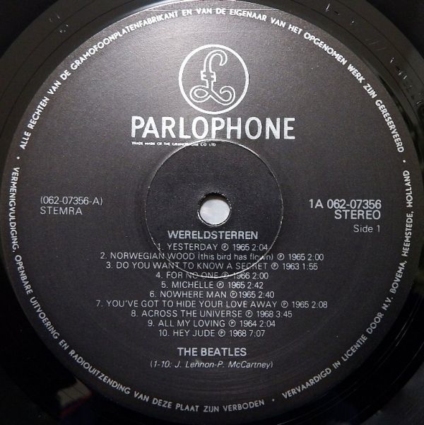 ★Beatles★De Mooiste Songs 初回オランダPARLOPHONEオリジナル 金縁カヴァー !!!_4