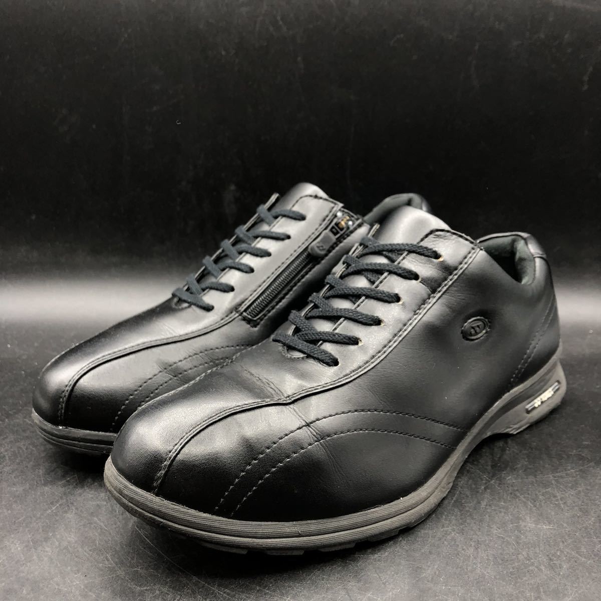 OO90 YONEX ヨネックス POWER CUSHION パワークッション ウォーキングシューズ サイドジップ メンズ 25.5cm 4.5E ブラック 黒 靴 