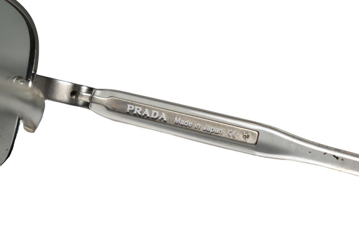 良品 日本製【PRADA/プラダ】SPR71C リムレス デザイン スクエア型  