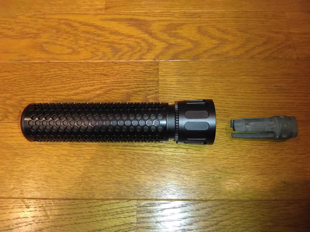 メーカー不明　QDハイダー サプレッサー セット中古品/M4/M16/416/417/89/SCAR