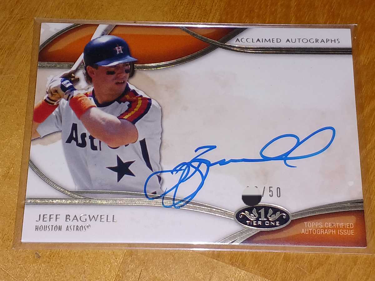 Jeff 直書き Bagwell 赤黒い Auto