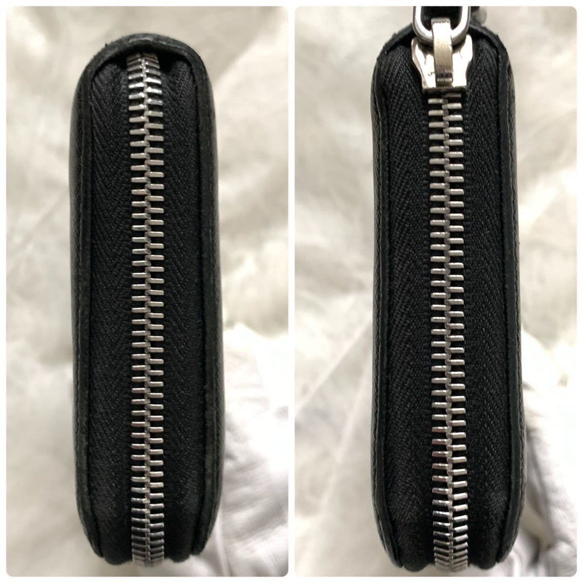 美品☆希少デザイン】プラダ PRADA ラウンドファスナー長財布