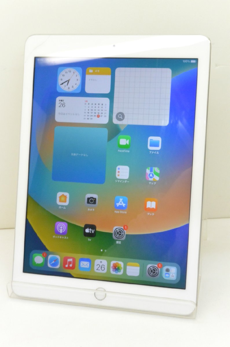 [ジャンク] apple iPad6 2018 32GB Wi-Fi MR7G2J/A シルバー [ガラス割れ][8868]