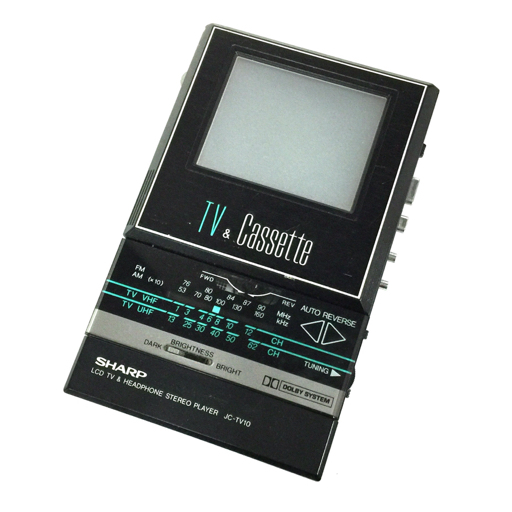 SHARP JC-TV10 液晶テレビ内蔵 ポータブルカセットプレーヤー 86年製