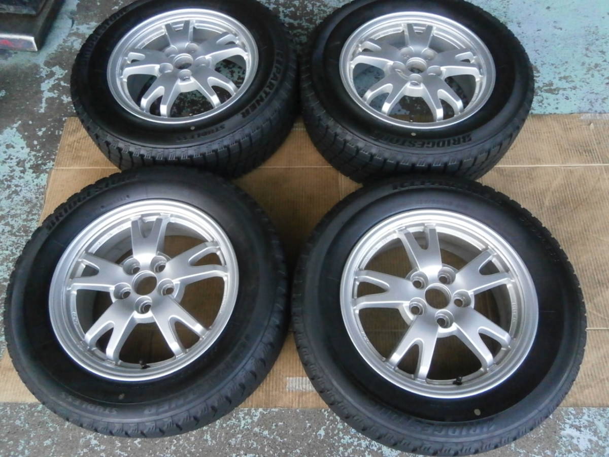 ★バリ山！お買得品スタッドレス！プリウス（30系）ウイッシュ、カローラツーリング・スポーツ195/65R15アルミセット4本！