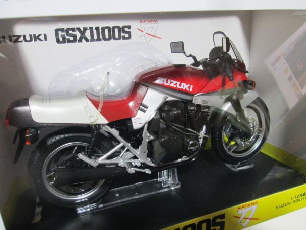アオシマ 1/12 SUZUKI GSX1100S KATANA SE 赤銀 MDL]1/12 完成品バイク
