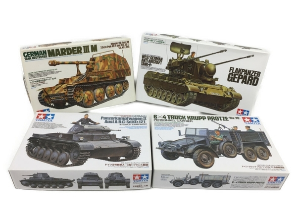 タミヤ 1/35 ドイツ 対戦車自走砲マーダーIII.2号戦車A-C型.ゲパルト ほか 4点セット 未組立 プラモデル 中古 N7237708