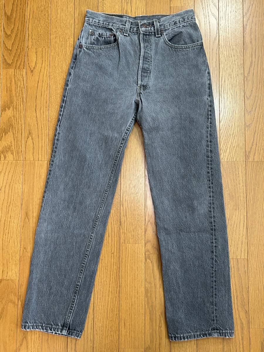 90's USA製 Levi's 501 0658 先染め ブラック デニム パンツ W31