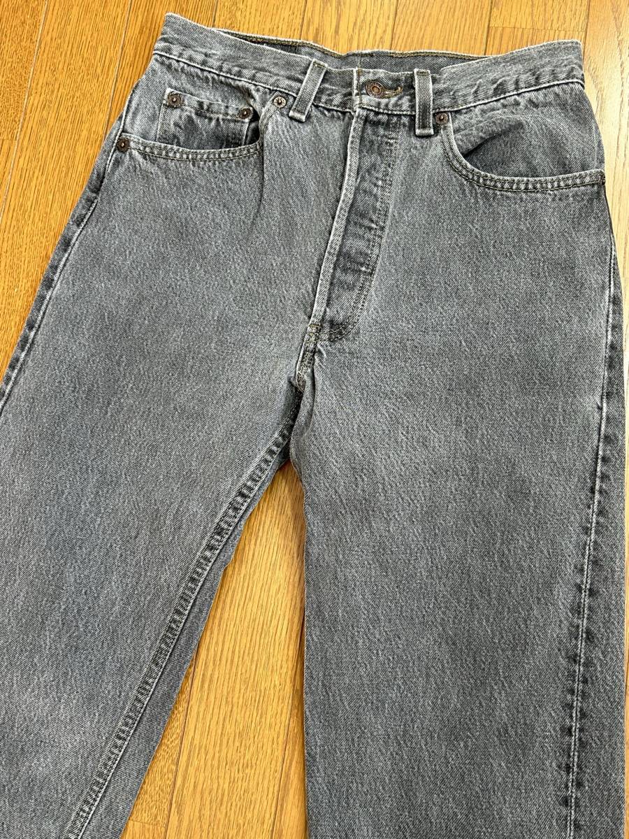 90's USA製 Levi's 501 0658 先染め ブラック デニム パンツ W31