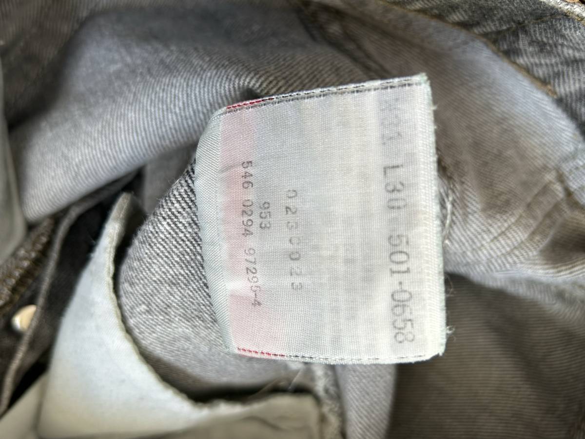 90's USA製 Levi's 501 0658 先染め ブラック デニム パンツ W31