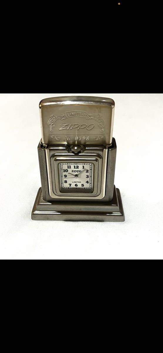 ZIPPO ジッポー タイムライト limited 時計付きライター 台座 スタンド 