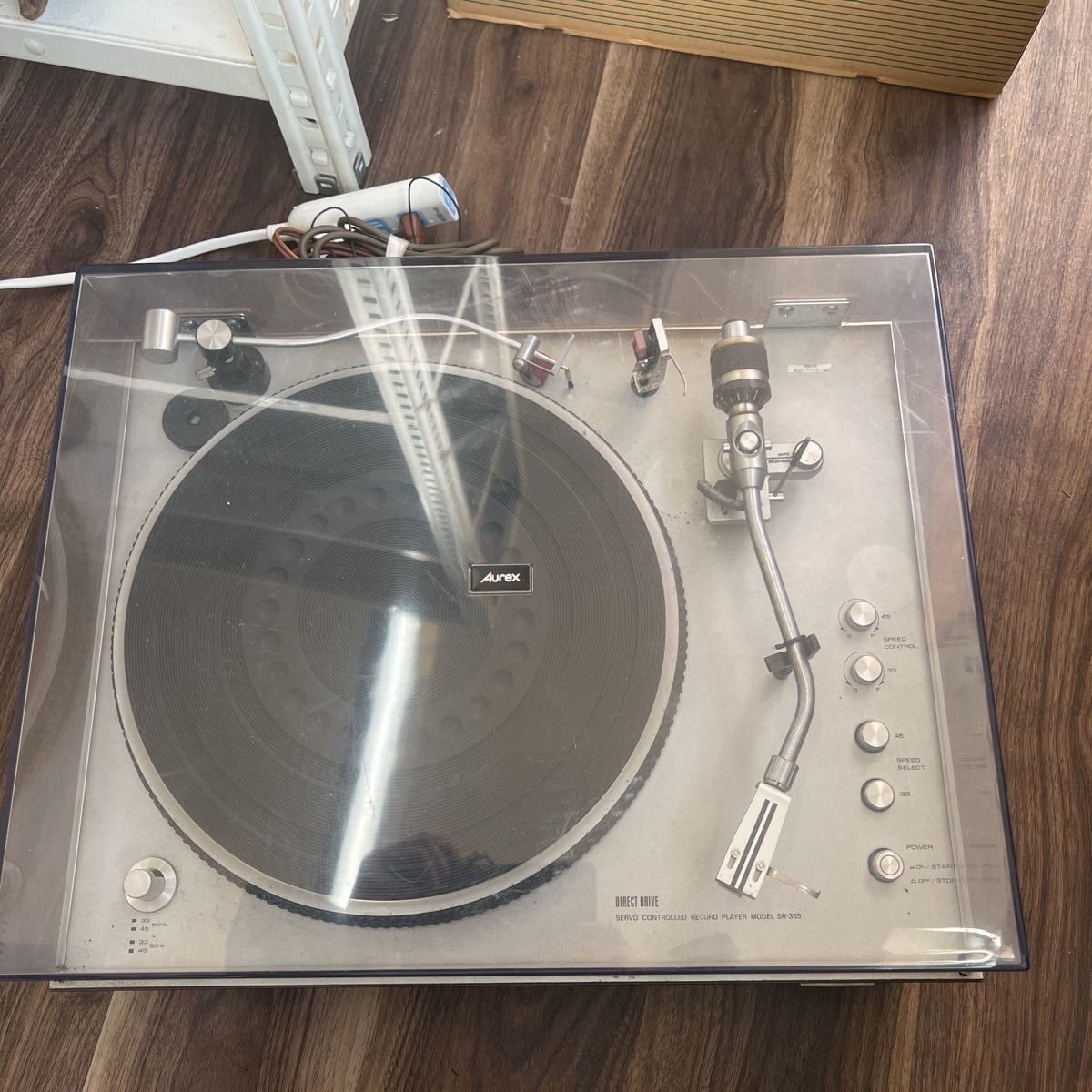動作品Aurex・SR-355 ／ダイレクトドライブ・ターンテーブル