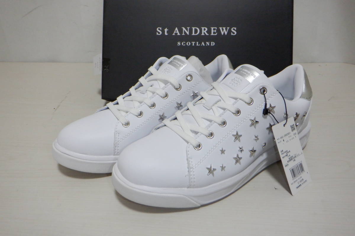 St ANDREWS ゴルフシューズ Lサイズ 26～26.5cm スタッズ スパイクレス白