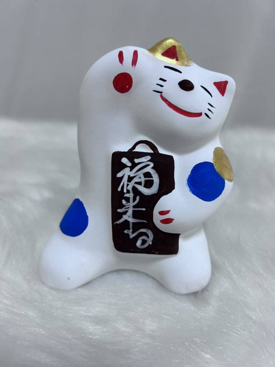 工房　輪葉葉　招き猫　湯布院　福来る 紫陽花　A049 湯布院 工房 輪葉葉 招き猫 福来る #1412314 招き猫 輪葉葉 わはは