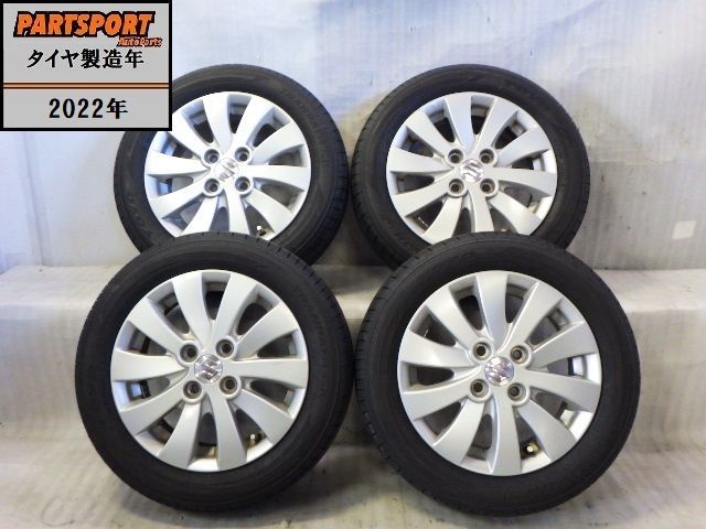 ★MRワゴン WIT LS MF33S★14インチ 4本 155&frasl;65R14 スズキ 純正 アルミ PCD 100 4H 54mm 14 4.5J  +45 中古 タイヤ ホイール