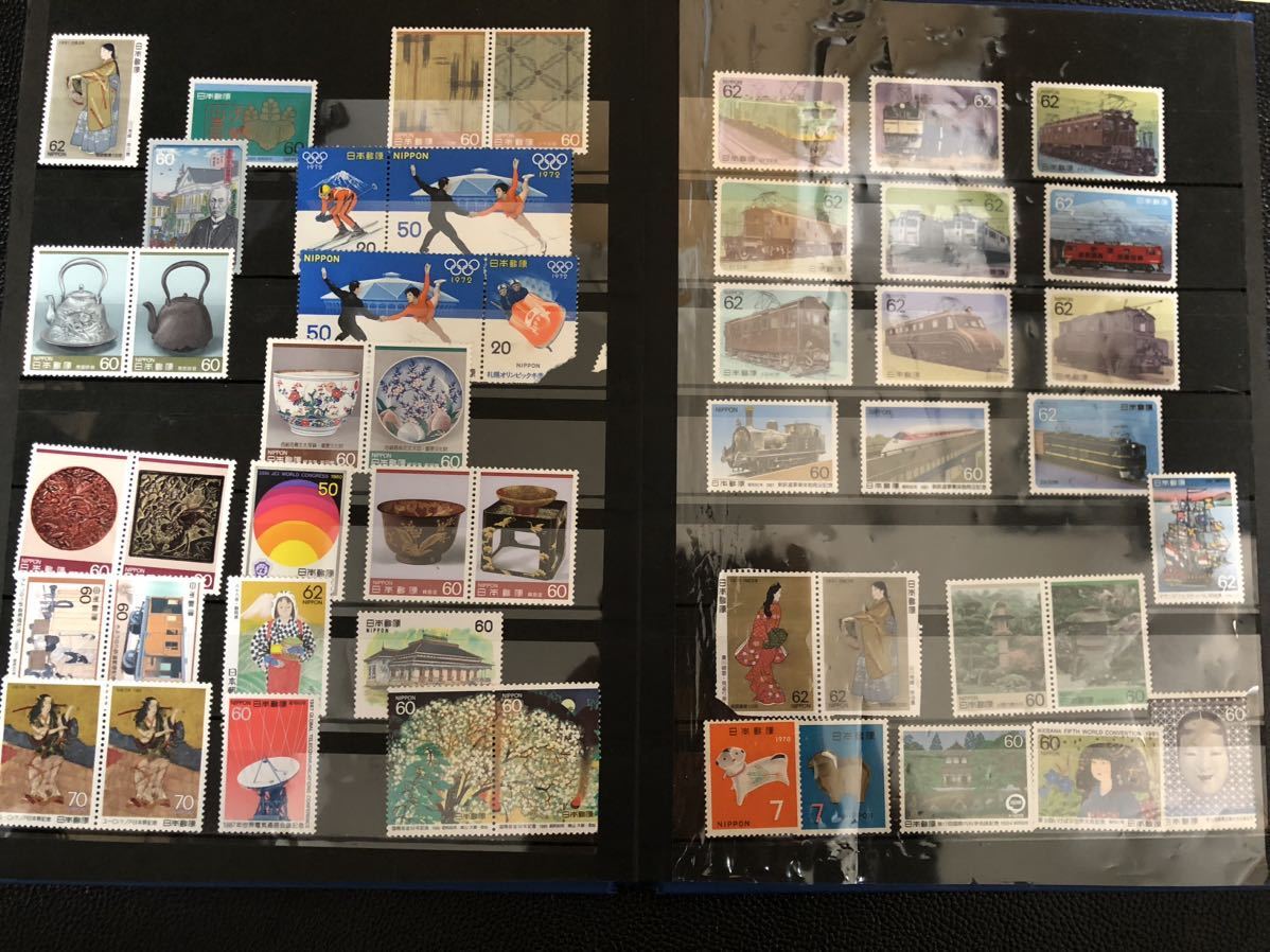 D447)切手 日本郵便 昆虫 花 鉄道 まとめ品 1冊 約計20，980円
