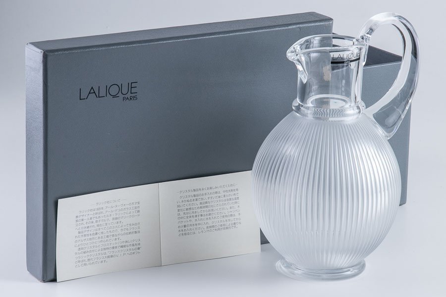 LALIQUE】『 ルネ・ラリック ランジェ クリスタルガラス ピッチャー 箱 