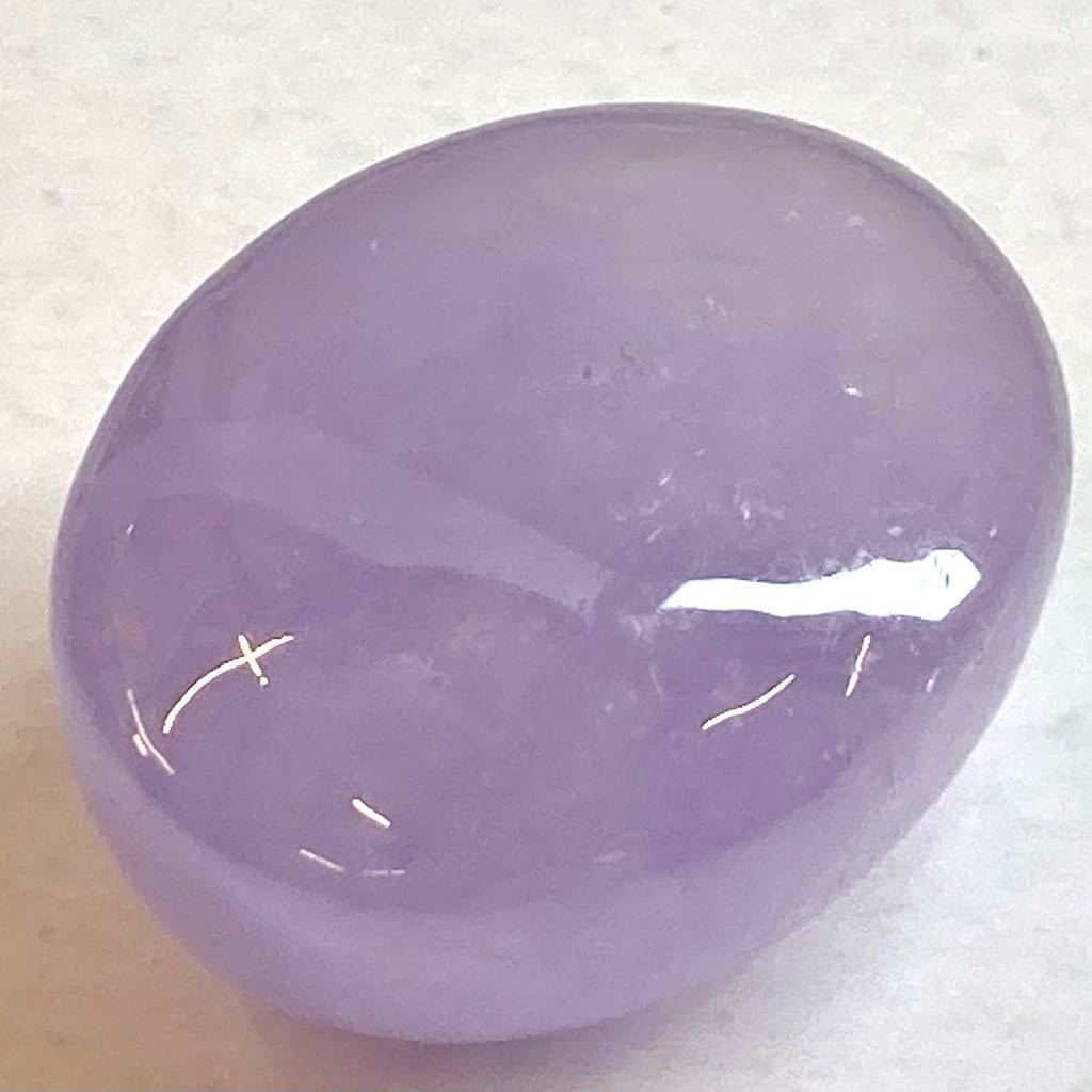 大粒!!［天然ラベンダー本翡翠43.080ct］◎21.2×17.1 ルース 裸石 宝石