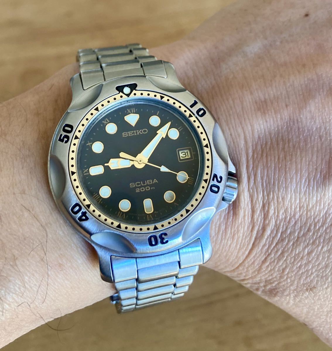 稼働品】セイコー☆SCUBA☆スキューバ☆SEIKO☆クオーツ☆メンズ腕時計 
