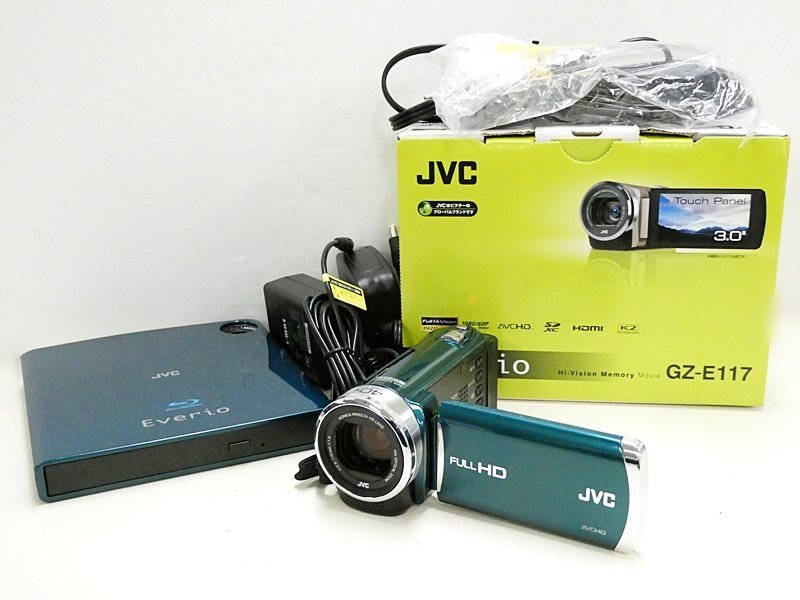 【専用】HDデジタルビデオカメラ JVC EverioGZ-E117-W動作確認 JVC ケンウッド Everio GZ-E117 ビデオカメラ 動作確認OK】JVC